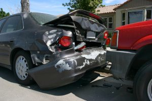 vehicle damage after rear-end accident