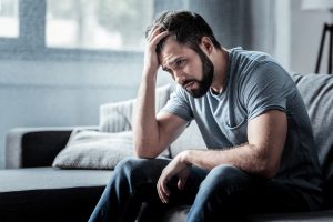 distressed personal injury victim suffering from depression